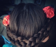 Rose braid flower crown