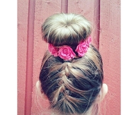 French braid to Donut bun