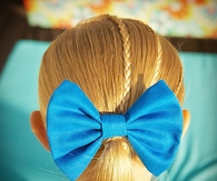 Accent braids to ponytail