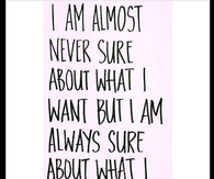 I Am Never Sure