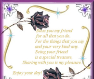 Bless you my friend...