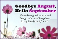 Goodbye August Hello September