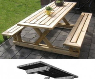 DIY Garden Bench and Table