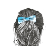 Sketch of Long Hair with Bow