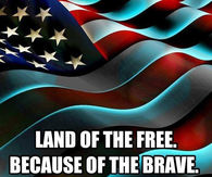 Land of the free because of the brave