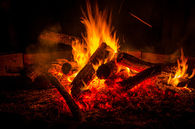 Burning firewood