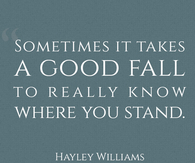 sometimes it takes a good fall
