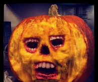Scary Skull Jack O Lantern