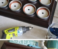 Mason Jar Storage Shelf Tutorial