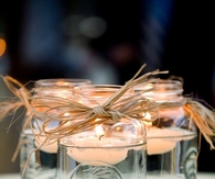 DIY Mason Jar Centerpieces Floating Candles