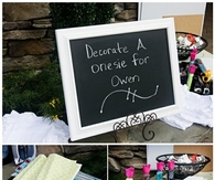Decorate a onsie baby shower game