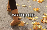 Wearing uggs