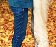 Kissing in the leaves