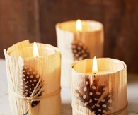 Wrap glass votive holders