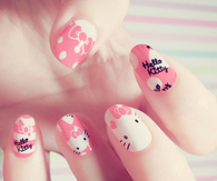 Hello Kitty Nail Design