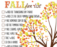 Fall Fun List