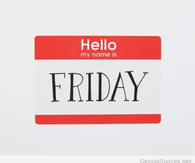 Hello my name is Friday