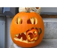 Pumpkin eating a pumpkin