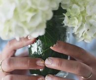 Gold Striped Nails