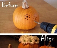 DIY Drilled Pumpkins