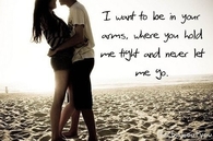 I want to be in your arms