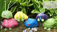 Garden rock catepillar