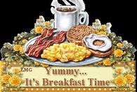 Yummy it's breakfast time