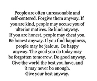 Give Your Best Anyway
