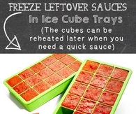 Freeze leftover Sauces