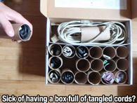 Organize tangled cords