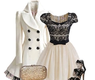 Beautiful Black & White Winter Party Outfit