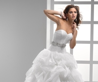 Light Tulle & Chic Organza Sweetheart Bridal Gown