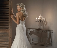 Strapless A-Line Beaded Bridal Gown