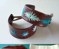 DIY Stitched Leather Bracelets