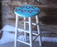DIY painted Stool
