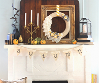 Cute Autumn Decorated Mantle