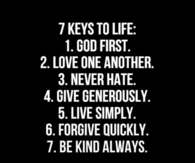 7 keys to life