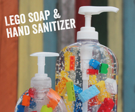 Lego soap and hand sanitizer