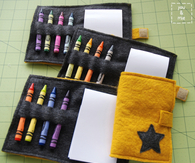 Crayon booklet party favors