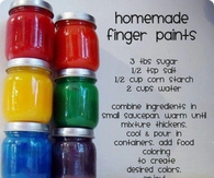 Homemade finger paints