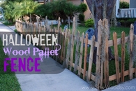 Halloween wood pallet fence