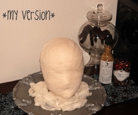 Mummy head on a platter
