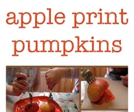 Apple print pumpkins