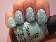 Floral china glaze nails