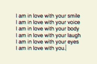 I am in love with you