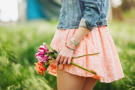 Peach skirt 
