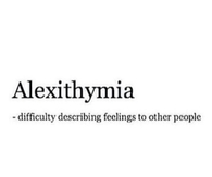 alexithymia
