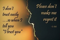 i do not trust easily