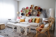 Decorating Wall with Plates, Bowls & Baskets