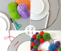 DIY Pom Pom Wreath